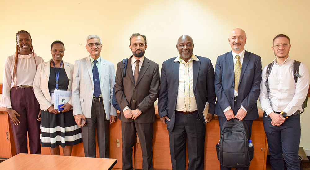 Distinguished lectures including; Prof. Dr. Atif Samim (Saudi Arabia), Prof. Dr. Cristiano Tomassoni (Italy), Prof. Dr. Carlos Lopez Martinez (Spain) and Prof. Shiban Koul (India) were the main guests during the Institute of Electrical and Electronic Engineers (IEEE) – TU-K chapter workshop. They were welcomed by Ag. Deputy Vice-Chancellor (DVC) in charge of Academic and Student Affairs (ASA) Prof. Francis Gatheri. Dr. Mary Ahuna who is the IEEE TU-K Branch Councilor also attended. 