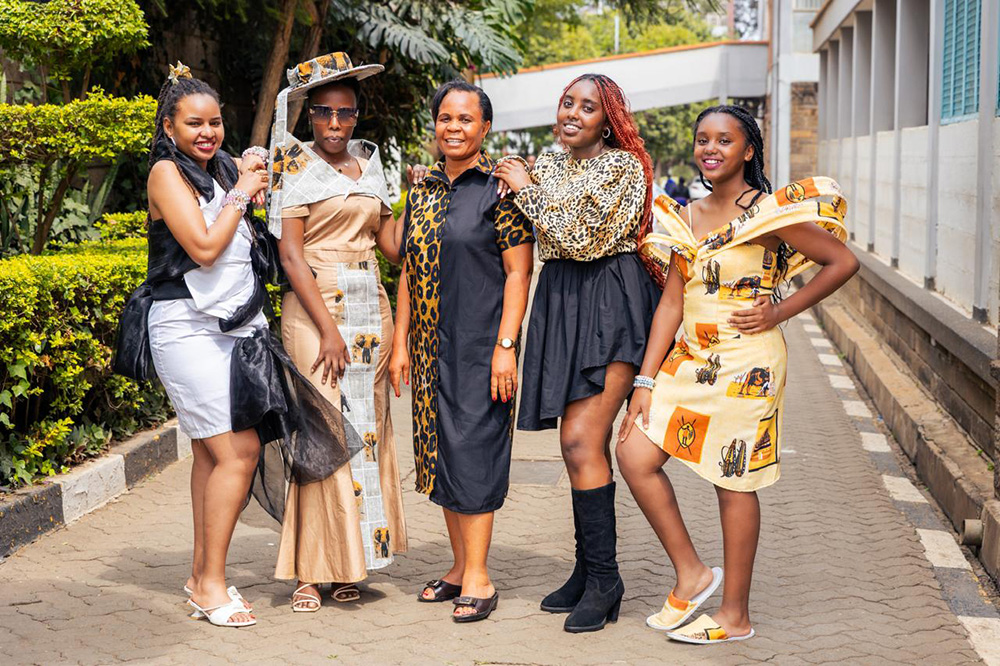 Final Year Fashion Students exhibiting their sustainable project.