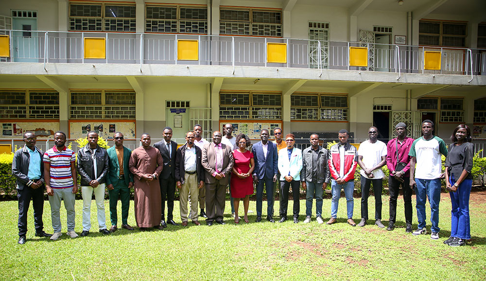 International students studying at TU-K with some members of the University Management and staff after marking the International Students Day