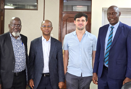 From Left  Prof. Paul Baki, Prof. Hussein Farah, Dr. Jack Radcliffe (Project lead at Manchester University) and Prof Isaac Orina