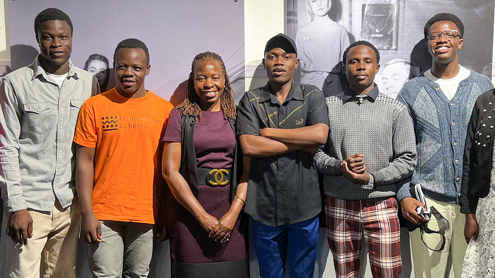 Some of the TU-K French Club members who participated during the contest together with their Patron Dr. Teresa Atieno Otieno.