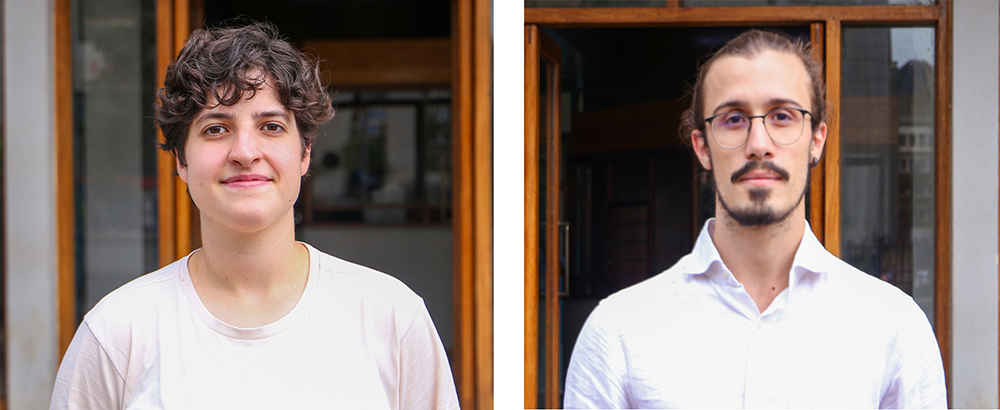 Italian students Ms.Valentina Tomasso (Left) and Mr. Eduardo Curio from Politecnico di Milano