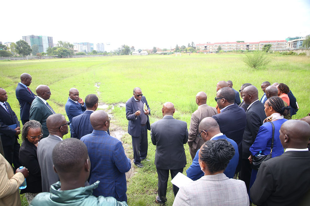 Members of the University Council and Staff at the TU-K South C piece of land