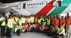    Aeronautical Engineering Students Get A Feel of The Largest Aircraft At KQ 