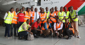    Aeronautical Engineering Students Get A Feel of The Largest Aircraft At KQ 