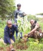 Staff, Students Plant 1,000 Tree Seedlings at Langata Barracks